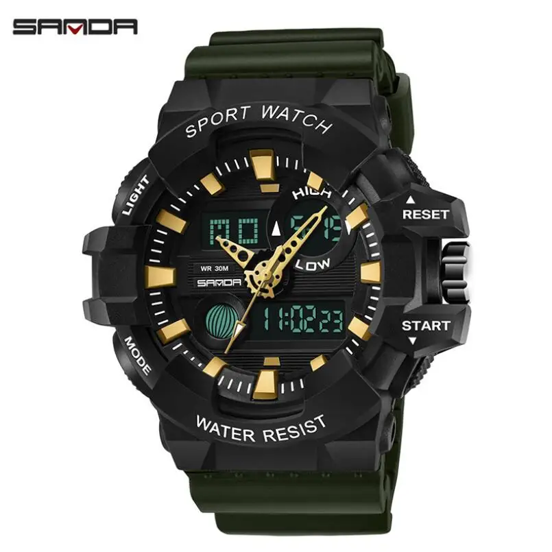 

SANDA Sports Men's Watches Top Brand Luxury Military Quartz Watch Men Waterproof S Shock Wristwatches relogio masculino