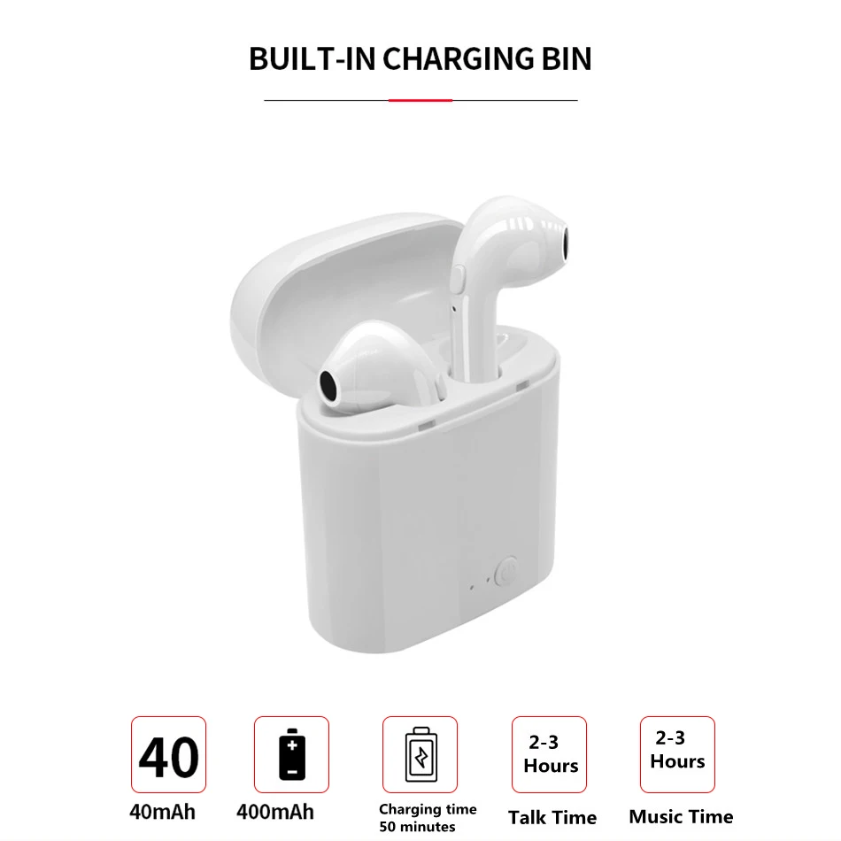 Mgoman I7s TWS Bluetooth 5.0 Earphones i7s Headphones Wireless Earphones In-Ear Stereo Earbuds Dropshipping For All smart mobile