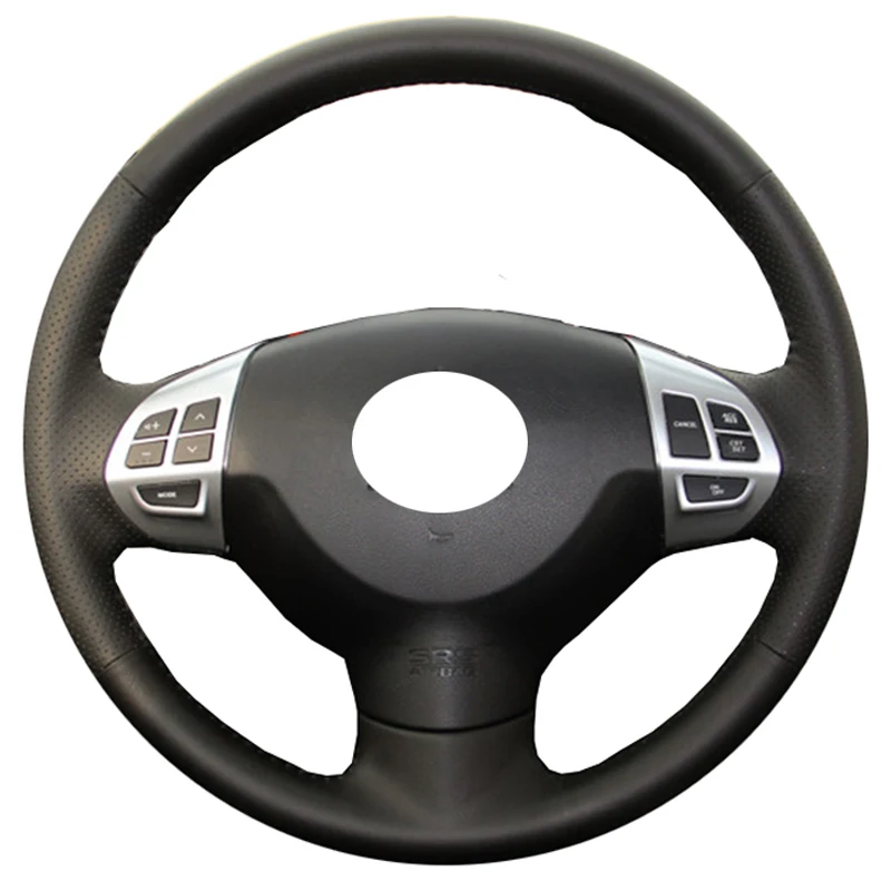 KUNBABY из натуральной кожи черный красный чехол рулевого колеса автомобиля для
