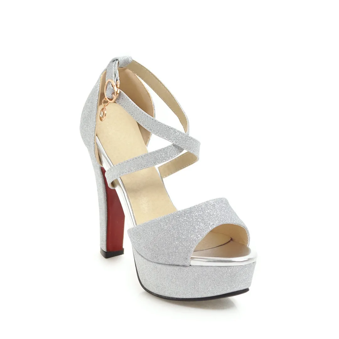 Женские туфли на высоком каблуке с перекрестной шнуровкой летние свадебные