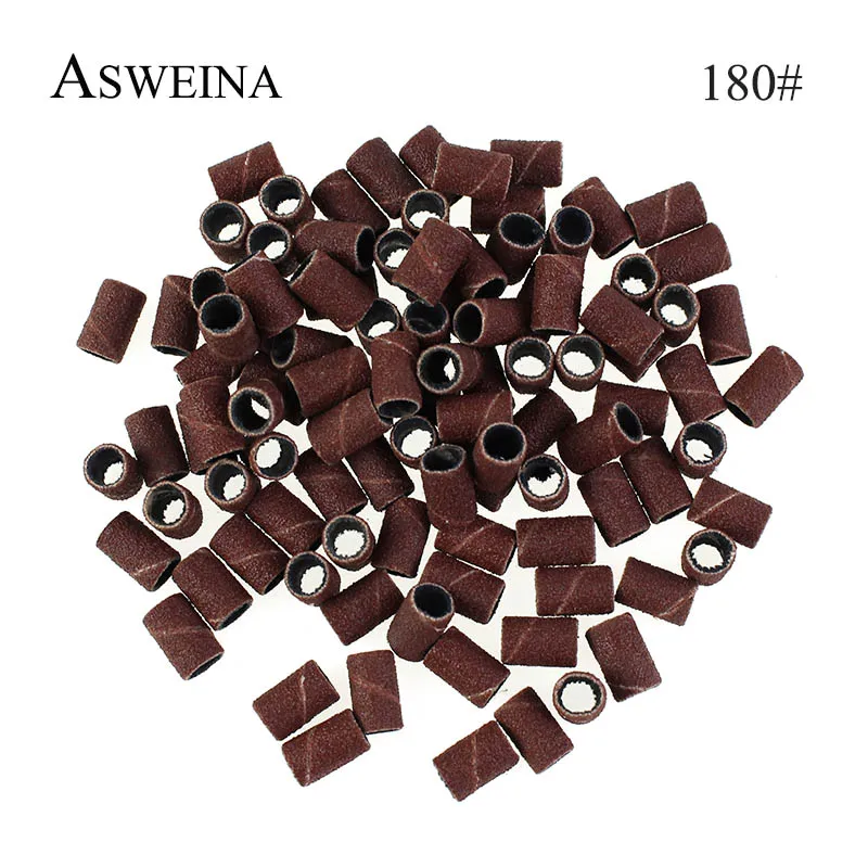 NO3 ASWEINA 100 шт. шлифовальные ленты для ногтей электрические сверла биты-аксессуары Наждачная ткань многоразового шлифования рукава Замена ногтей инструмент - Цвет: NO3