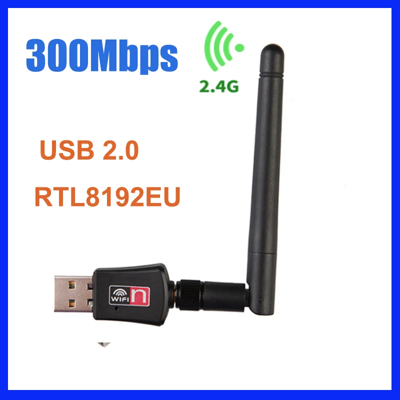 

300 Mbps USB WIFi Adapter/USB Wireless Network Card With RTL8192EU Detachable External 2DBI Antenna Suitable for CP