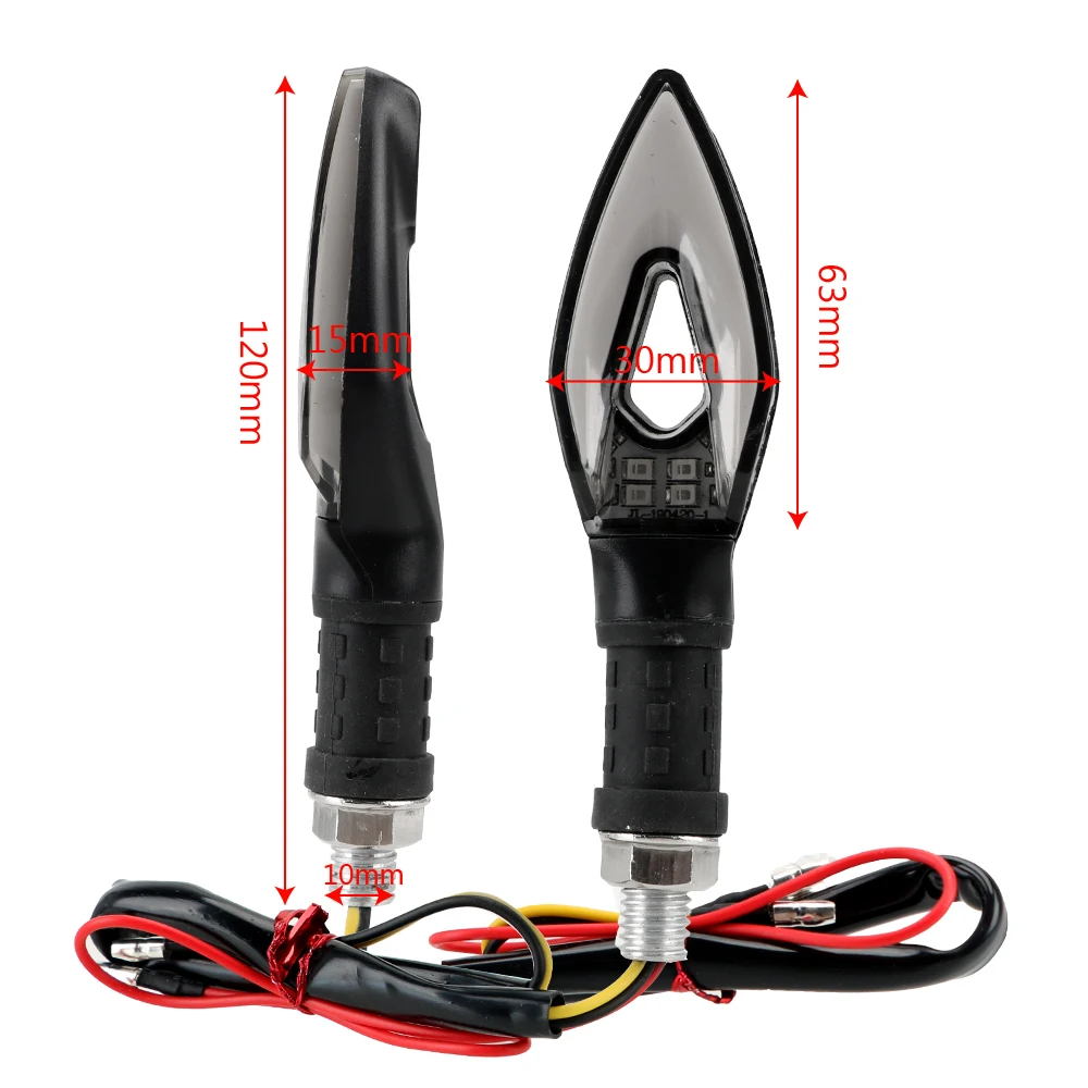 

1 Pair Universal Tail Light Flexible Motorcycle Turn Signals Light Motorbike Accessories Turn Indicator Lamp