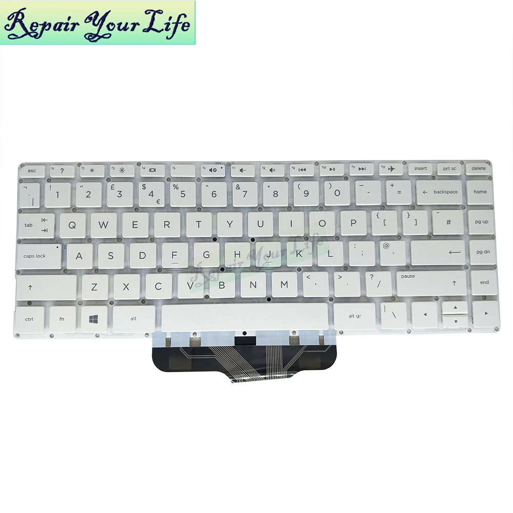 UK Клавиатура для HP stream 14 AX ax000 ax020ca Pavilion x360 13 s s020nr Английский Белый 9Z.NC9SQ.30U