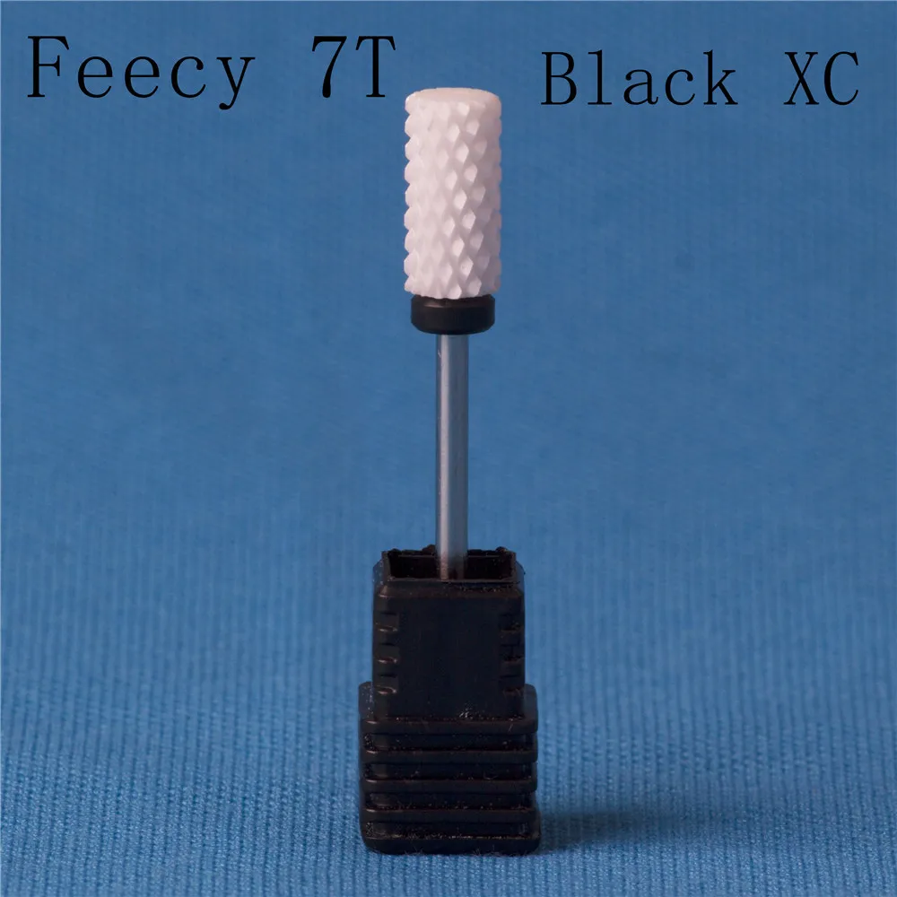 Feecy 7T black XC Фреза для маникюра, фреза для ногтей, фреза для педикюра, фреза для ногтей, фреза для дизайна ногтей, керамическая фреза для маникюра - Цвет: Feecy 7T black XC