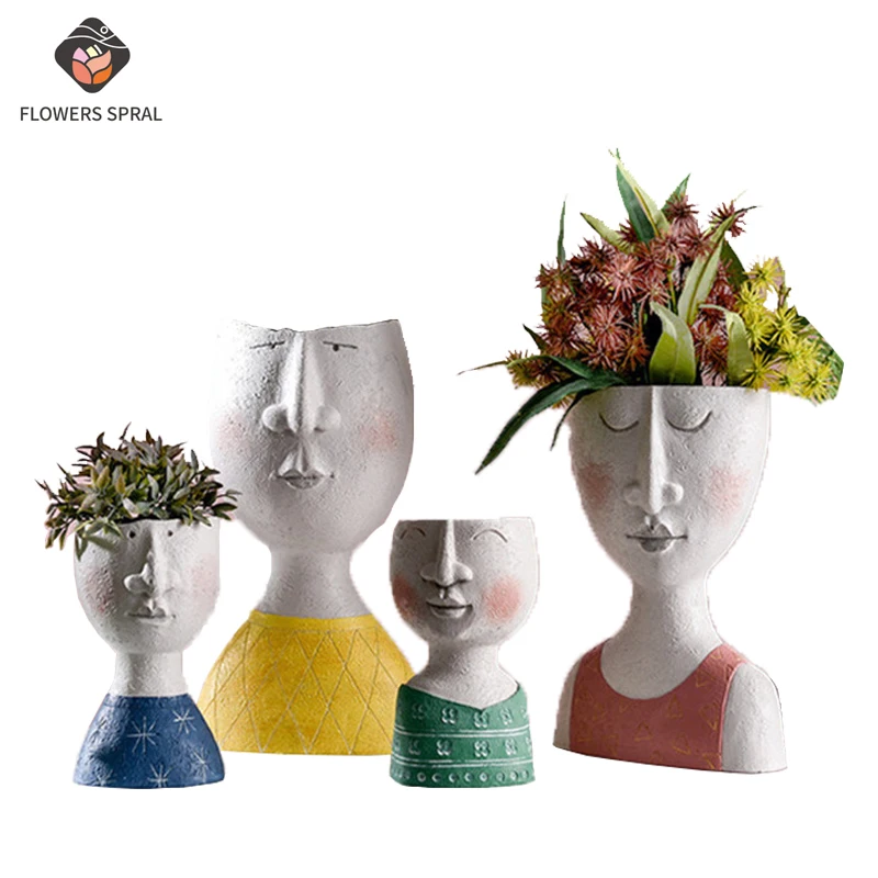 Статуэтка бонсай из цветочный горшок ручной работы смолы скульптура для