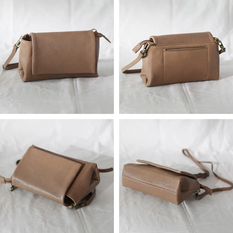 Натуральная овечья кожа мягкая Ретро женская сумка на плечо литературная милая