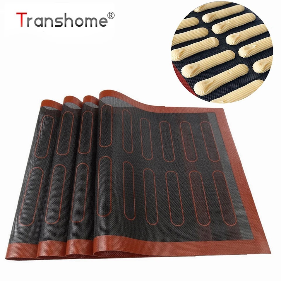 

Стекловолоконный коврик для выпечки Transhome, 30*40 см, антипригарный силиконовый коврик, подкладка для печенья, хлеба, печенья, перфорированная ...