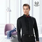 Черная Рубашка-смокинг DARO, вечерние рубашки для свадьбы 2020, новая Облегающая рубашка 883