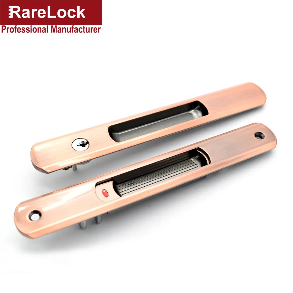 Сдвигающуюся дверь замок на красной бронзы с индикаторная табличка для Стекло