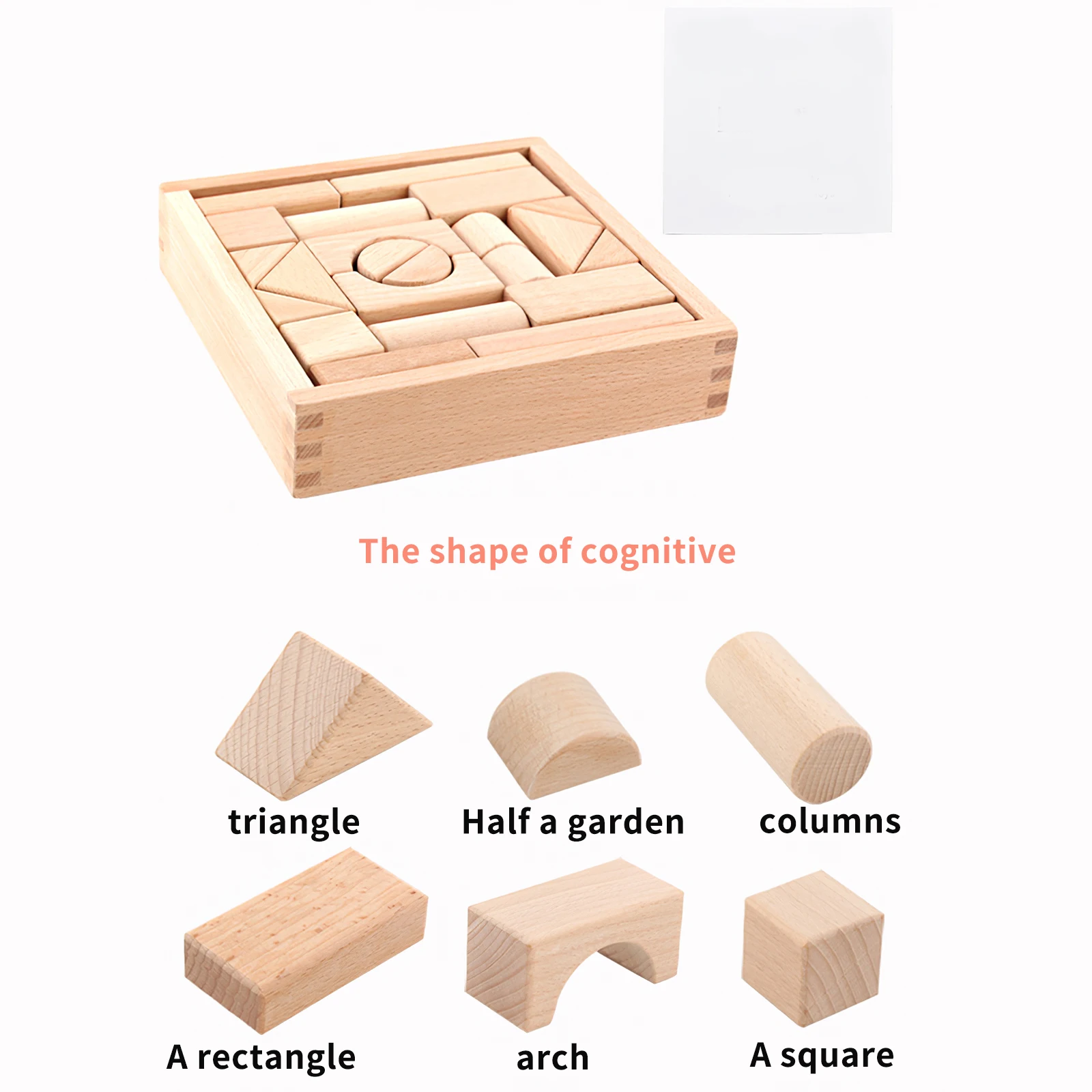 

22Pcs Kids Wooden Block Toys DIY Assembled Building Blocks Set Children Montessori Early Learning Stacking Educational Toys Gift