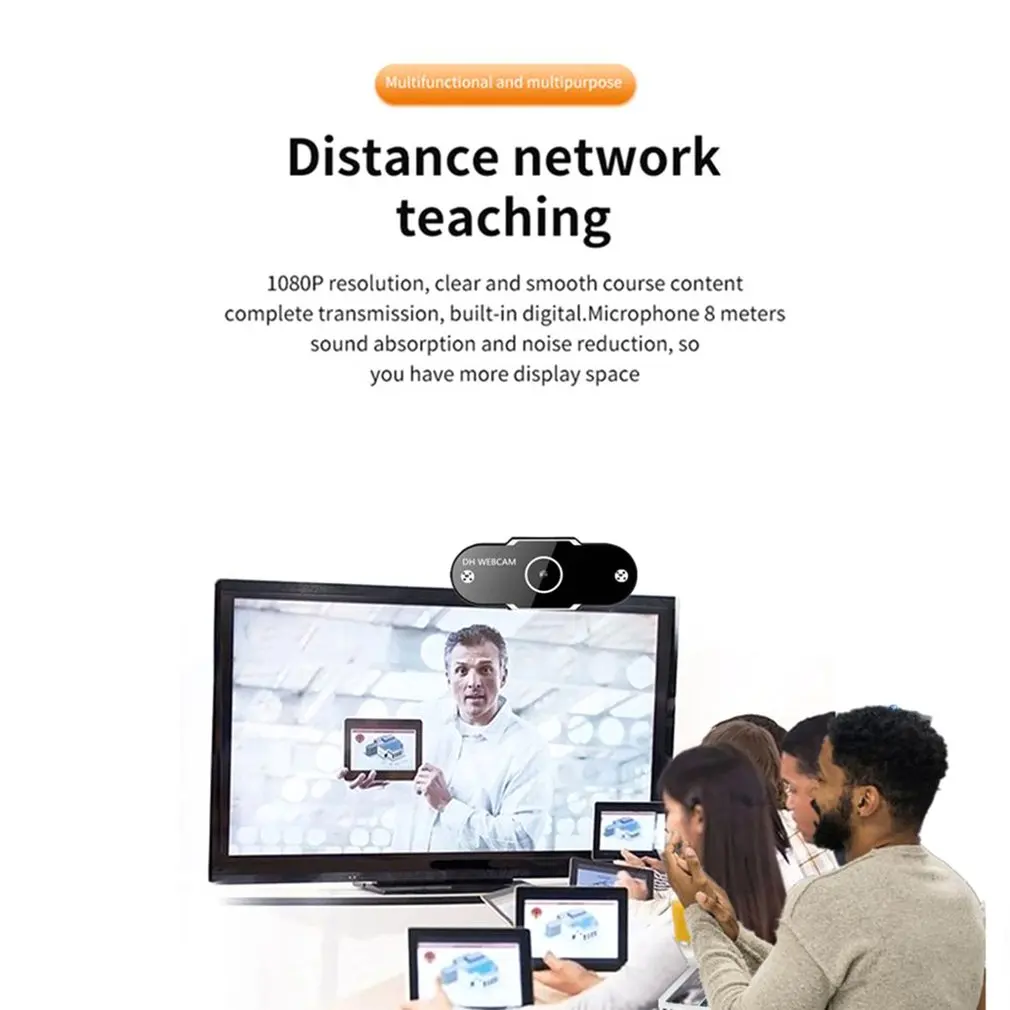 

1080P 2K 720P 480P Webcam With Mic Rotatable PC Desktop Web Camera Cam Auto Focus For PC Online Learning Video Call