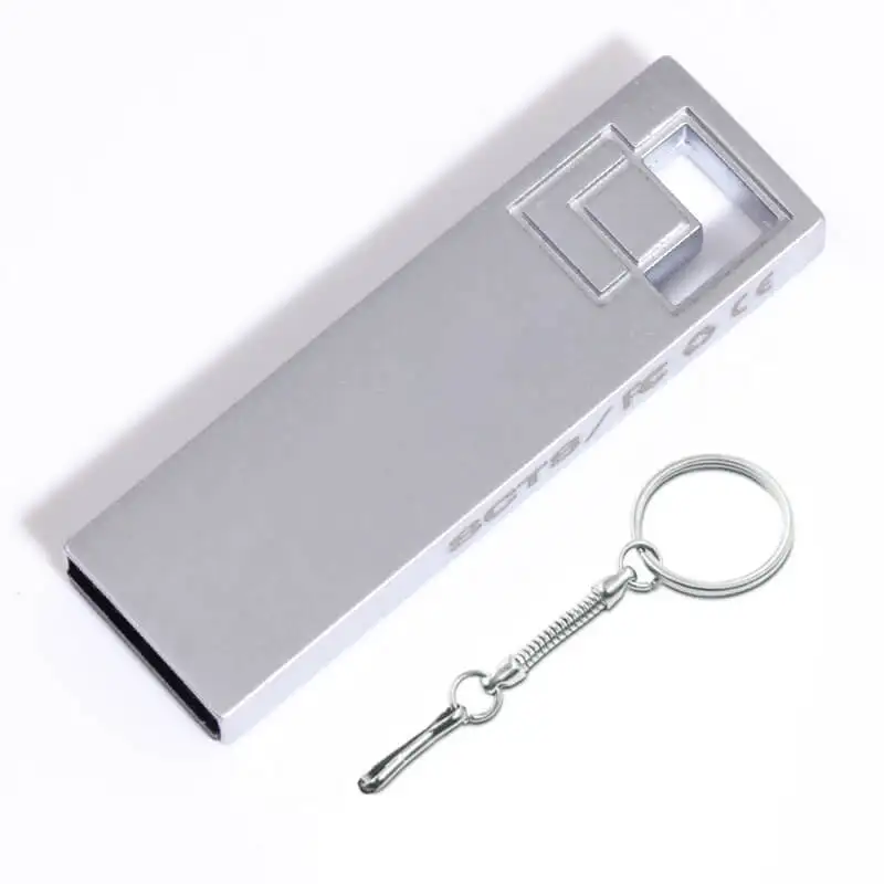 BIYETIMI брелок Usb флеш-накопитель 2,0 16G 32gb 64G usb флешка Флешка Usb карта памяти - Цвет: Серебристый