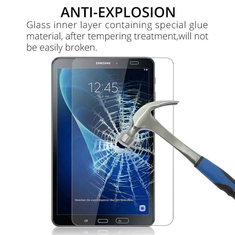 3PCS Premium Tempered Glass For SM-T580 Screen Protector for Samsung Galaxy Tab A A6 10.1" 2016 T585 Protective Film Cover - купить по