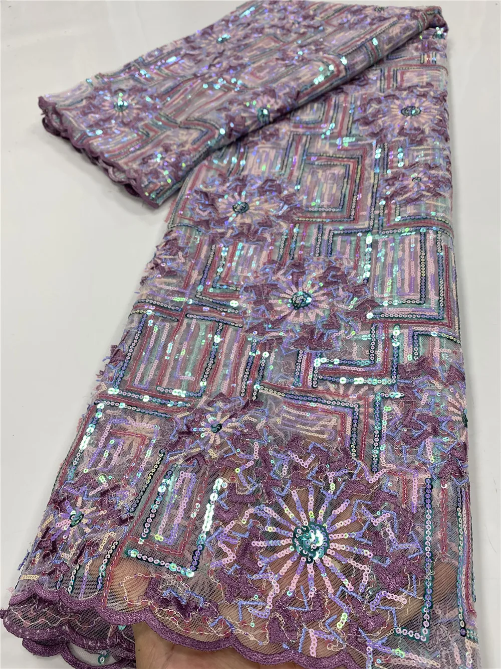 

Кружевная ткань с африканскими блестками, 2020, высокое качество, кружевная ткань в нигерийском стиле, вышивка, французский тюль, кружевная тк...