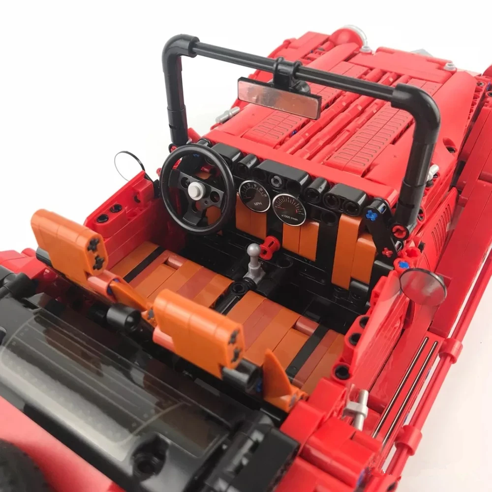 Классический винтажный конструктор MOC скоростной чемпион автомобиль наборы