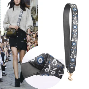 Роскошный широкий ремешок для сумки-мессенджера, сменные ремешки для женской сумочки с вышивкой