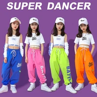 kids hip hop dancing clothing carnival outfits crop tank tops jogger pants for girls dance wear costume stage show clothes