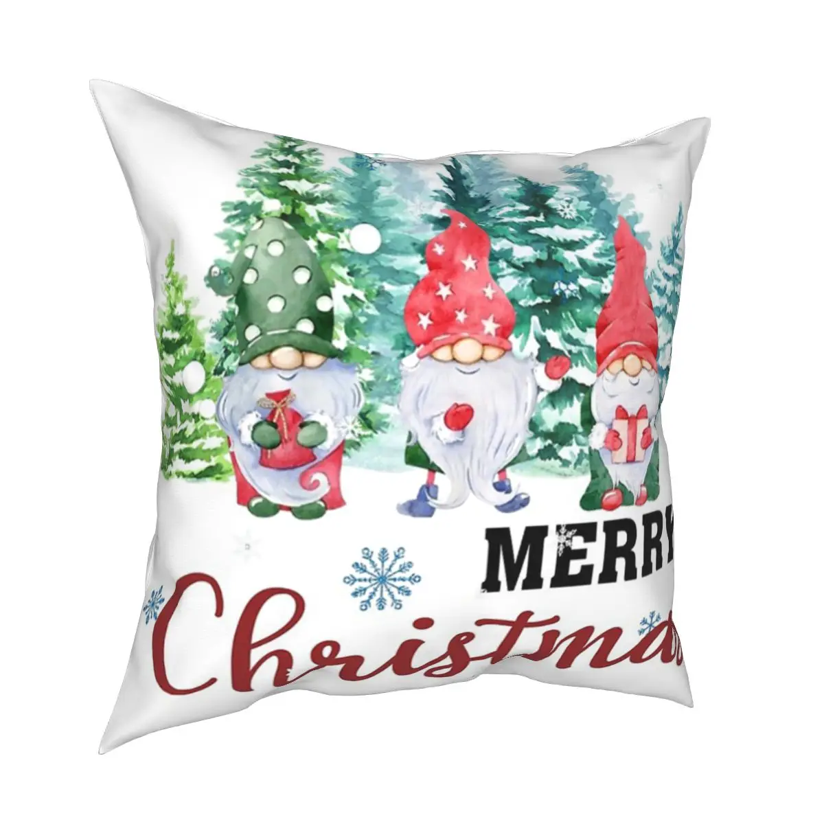 

2021 Christmas Funny Gnomes Printed Polyester Cushion Cover Decoration Home Pillow Case Cover Drop Shipping 45*45cm