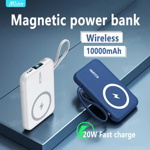 New Magnetic Wireless Portable Power Bank Fast Charging 10000mAh 15W For iPhone 12 13 Pro Max  Mobile Charger External Batt