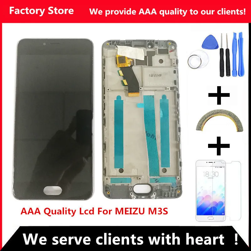 Качество AAA ЖК-дисплей для MEIZU M3S с новой рамкой Замена экрана Y685H Y685Q цифровой