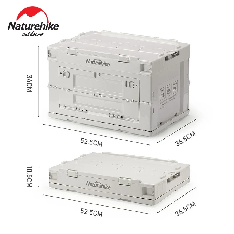 Naturehike Camping Folding Box Outdoor Camping Table Storage Box 25L 50L 80L Sundry Storage Box Sundry Organizer Picnic Box