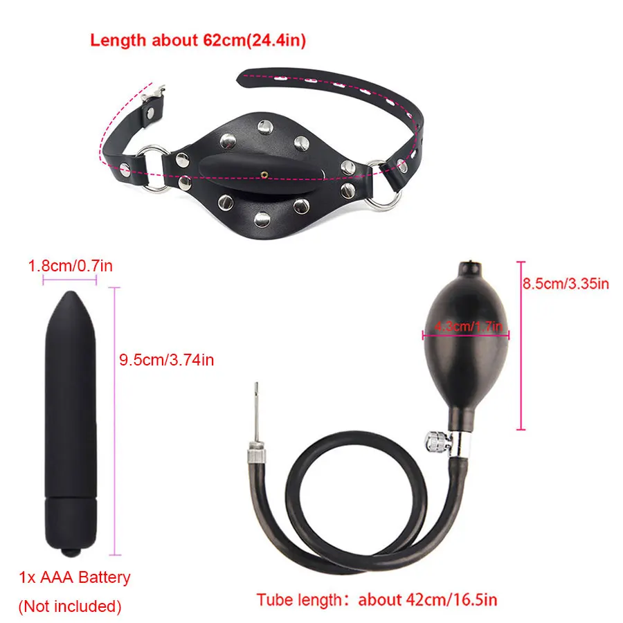Надувной силиконовый кляп для рта БДСМ Набор бондажа рабства оральная фиксация SM