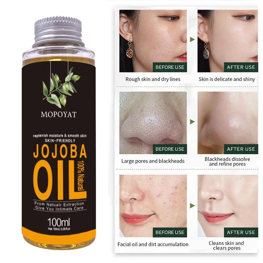 

100ml Natural Organic Jojoba Oil Relaxing Moisturizing Oil Pure Oil Massage Oil Oil Sleep Help Skin Essential X6S4