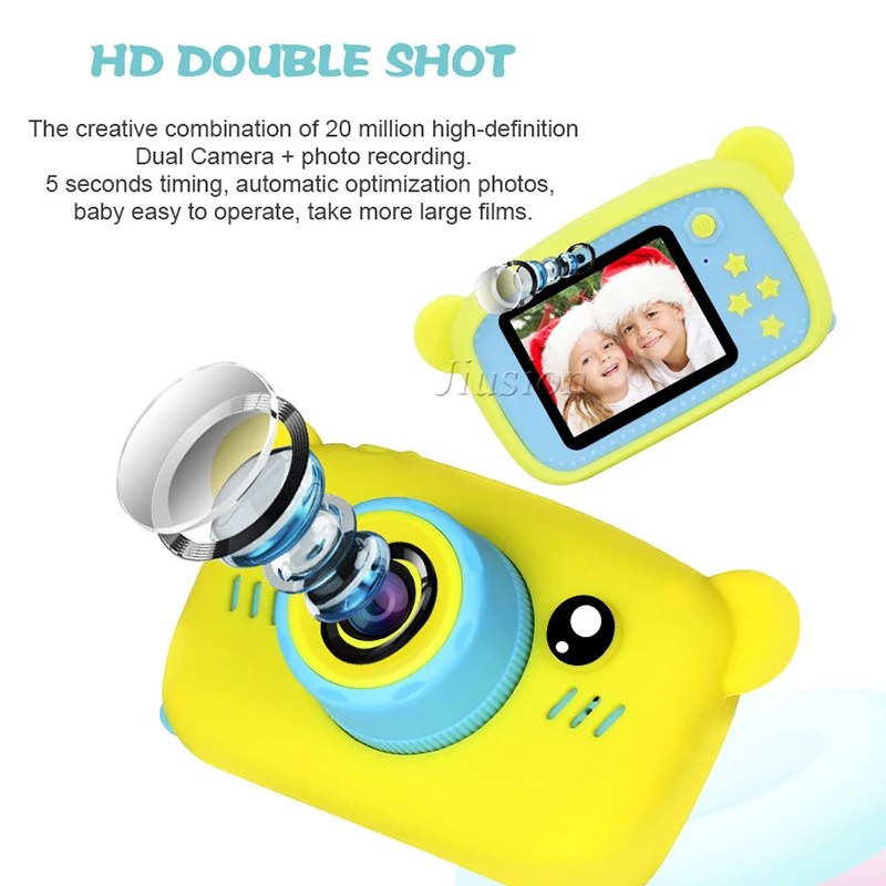 Dual Lens Cute Kids Mini Camera 1080P Children Digital Video Photo Vlog Camara Fotos Baby Kinder Child Education Toys Best Gift |
