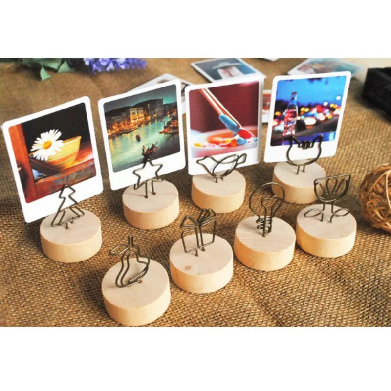 Креативный деревянный зажим для карты памяти карта фотографий Настольная бумага