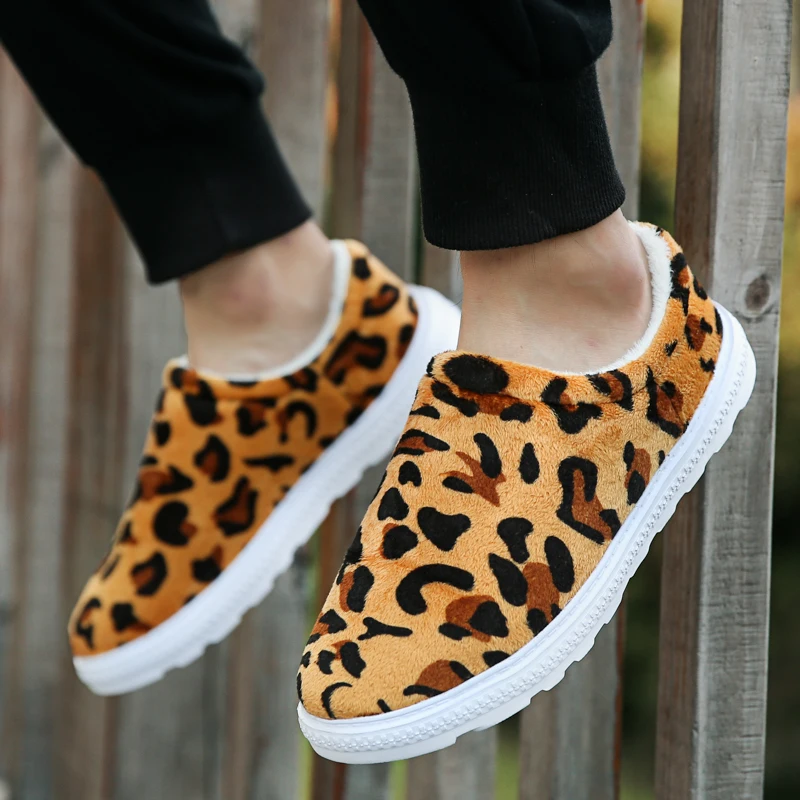 

sneakers women and men Skateboard shoes leopard warm cotton shoes trend casual shoes