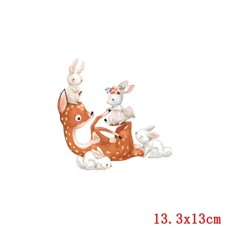 Термонаклейки для одежды лев тигр слон аниме милый Кот патч наклейки термо на