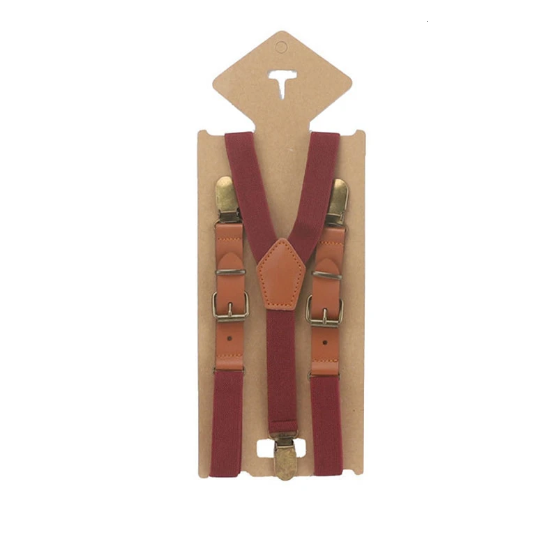 

2cm Fashion Elastic Suspenders Solid Baby Boy Suspenders Children Retro Braces Adjustable Y-shape Back Kids Suspenders Tirantes