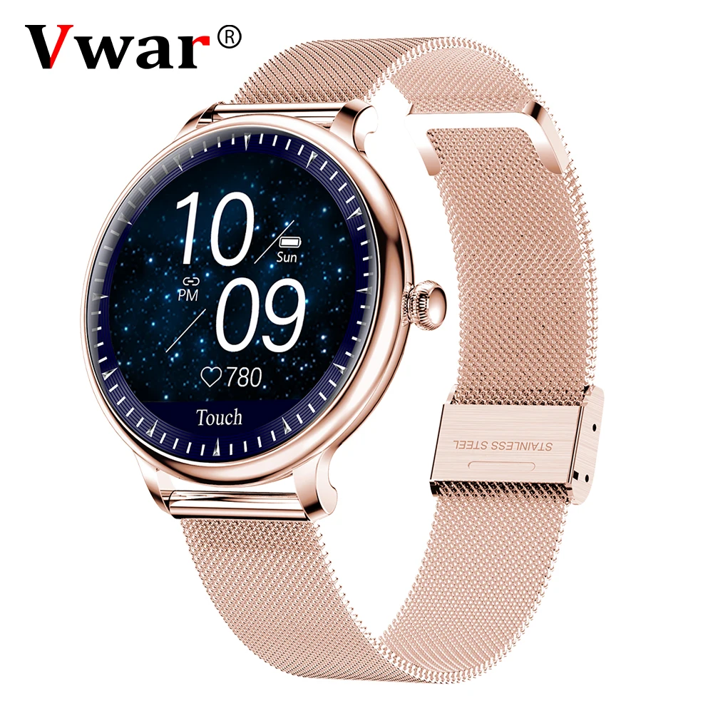 Vwar NY12 PLUS Женские Смарт часы водонепроницаемые носимые устройства монитор