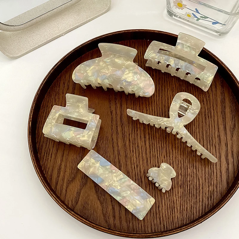 

2021 Новый Когтевран для волос большой геометрический полый квадратный черепаховый красочный Ацетатный зажим для волос для женщин