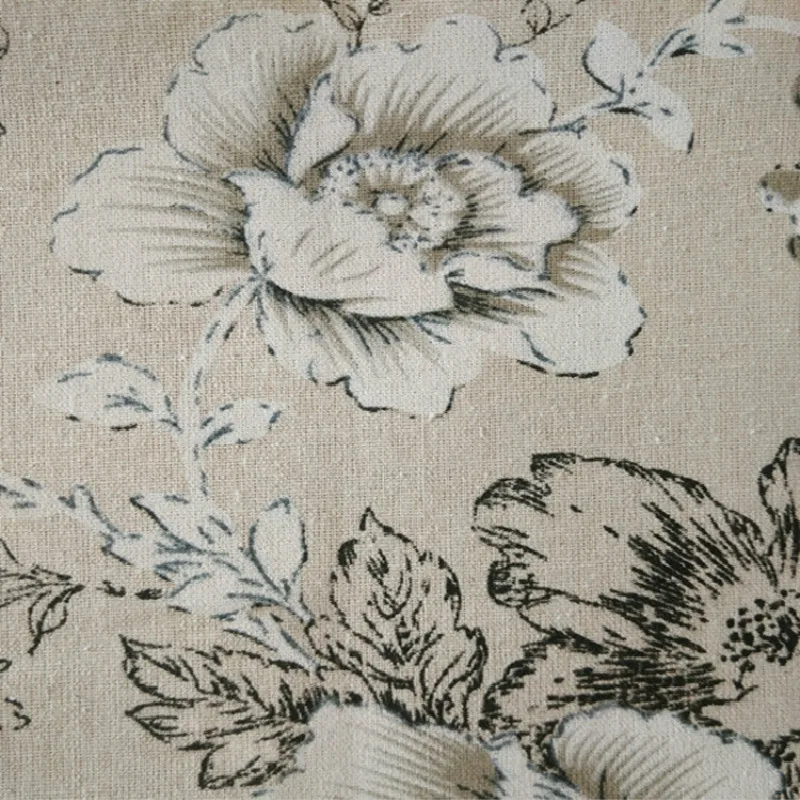 Полотняная ткань для дивана с цветочным принтом и пионами 2 цвета скатерть из