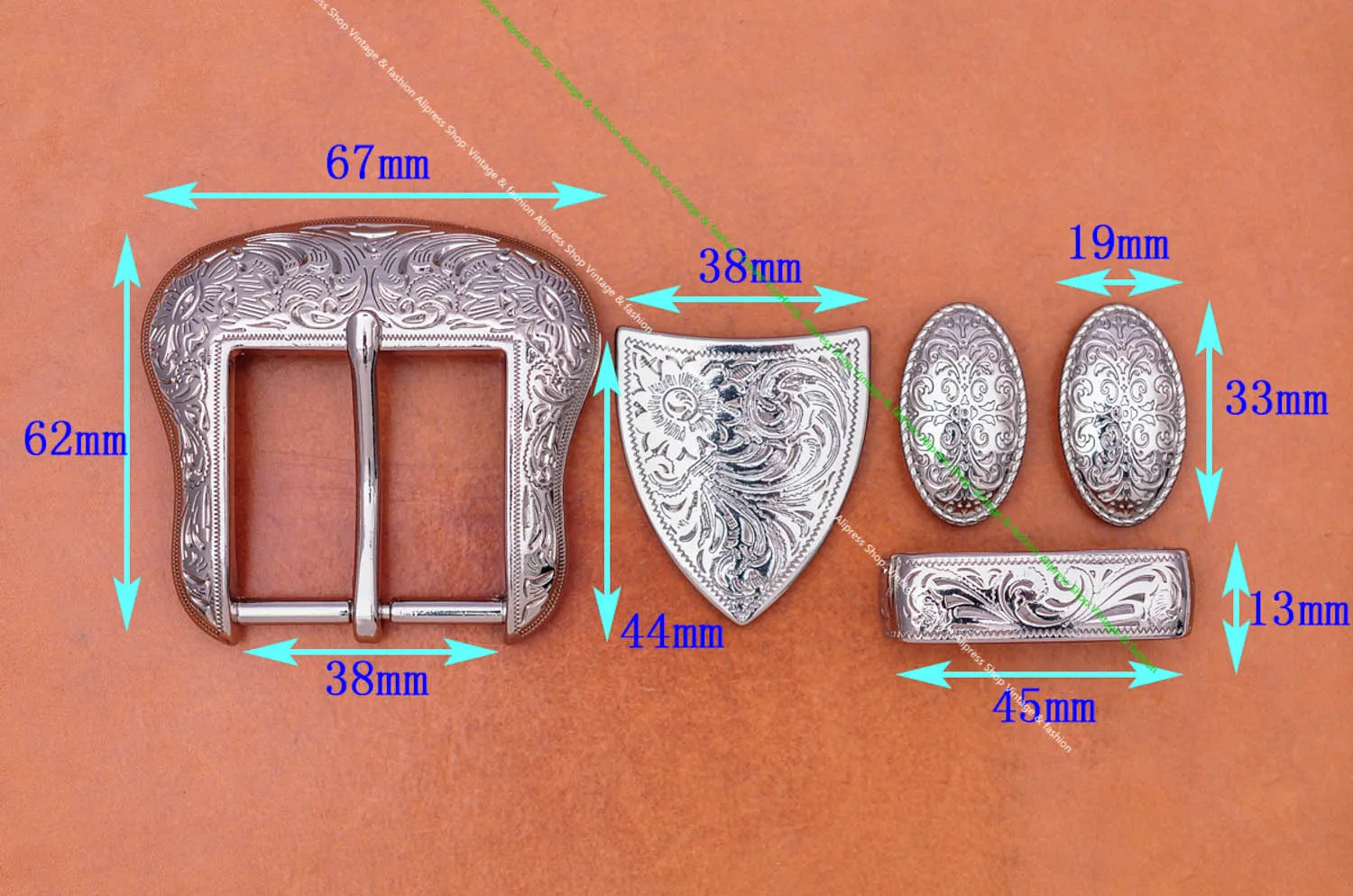 Блестящий серебряный ковбойский родео с цветочным узором мужской кожаный