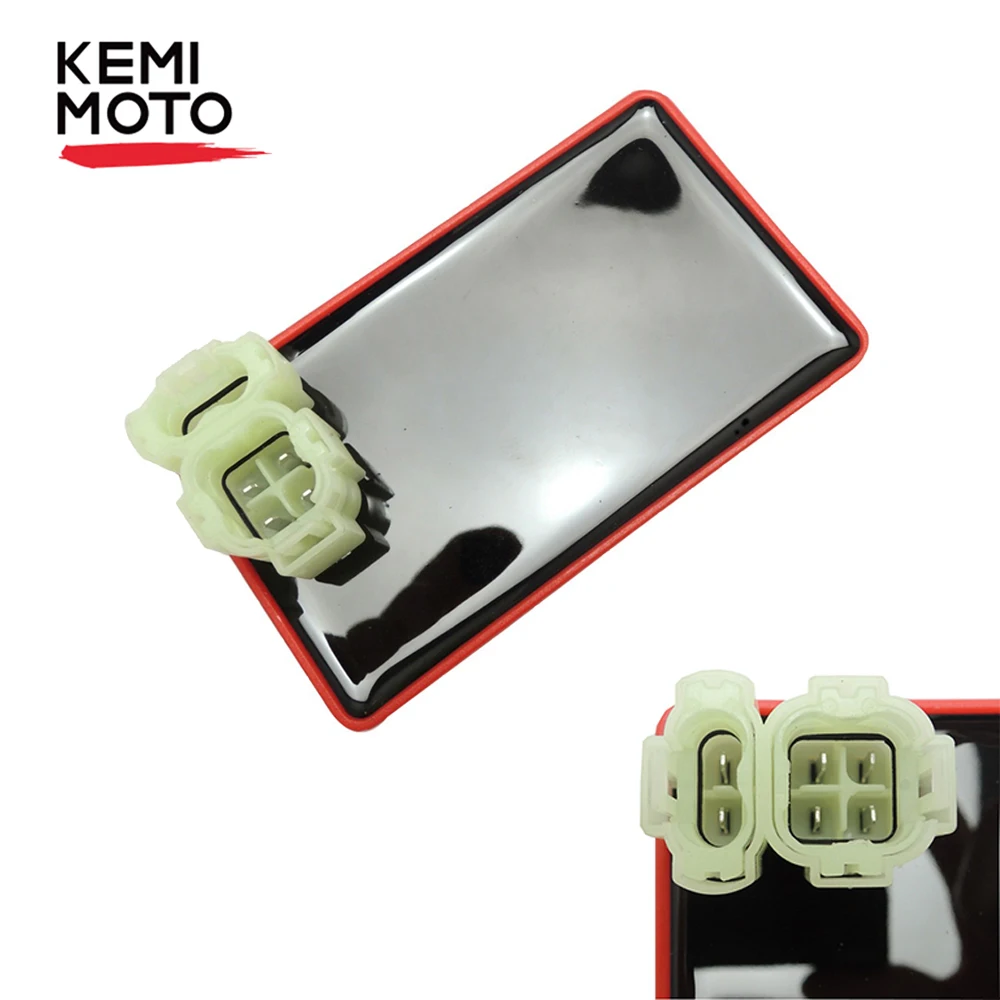 KEMiMOTO-Caja CDI roja, Unidad de módulo de encendido para Honda TRX300 4x4, TRX300FW, Fourtrax 1988, 1989, 1990, 1991, 1992, 1993