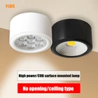 Приглушаемая потолочная лампа с COB матрицей, не открысветодиодный светильник для кухни и ванной, 5 Вт, 7 Вт, 10 Вт, 12 Вт, 15 Вт