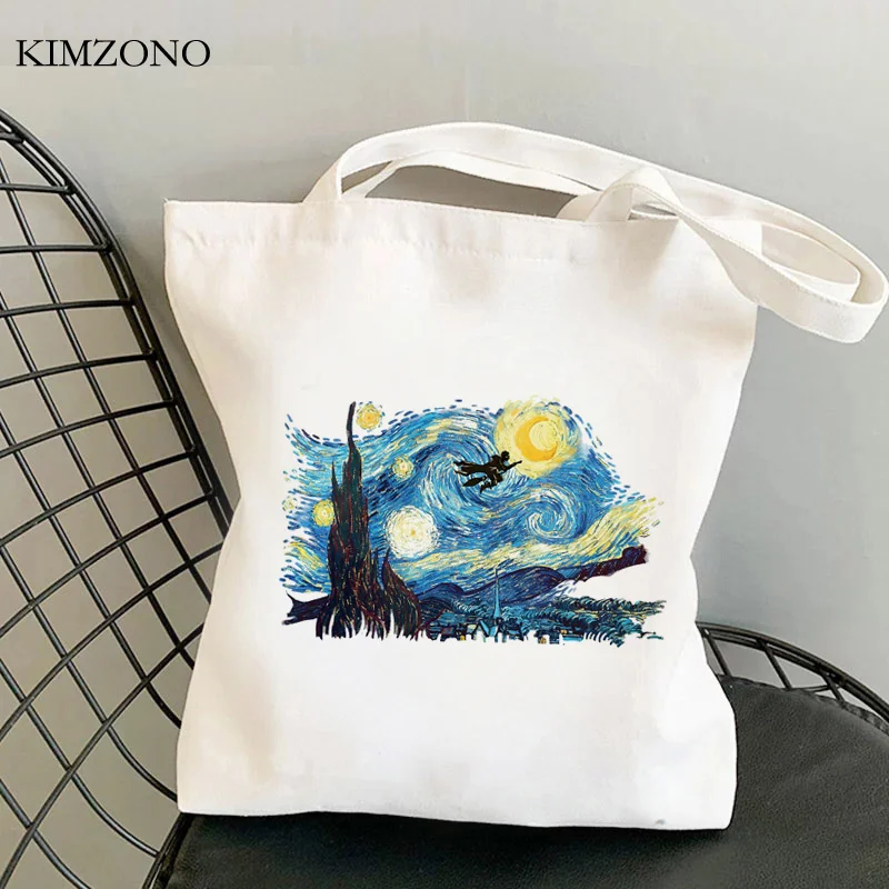 

Van Gogh shopping bag bolsa shopper jute bag bolso grocery shopper bag sacola bolsas reutilizables woven shoping grab