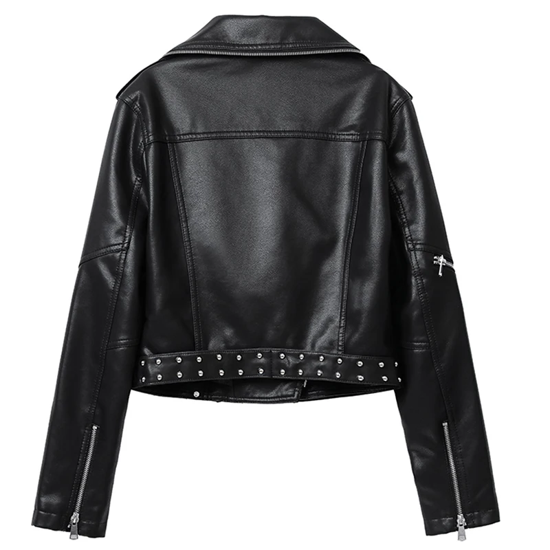 Куртка женская из искусственной кожи Осень-зима | Женская одежда