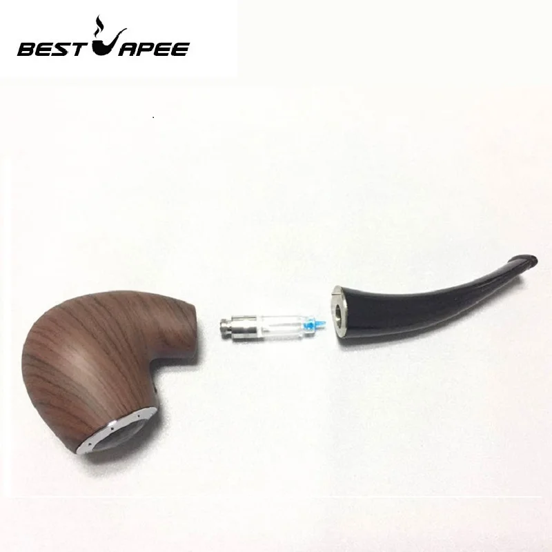 Электронная сигарета Mini E pipe 628 комплект с тремя картриджами деревянный цветной