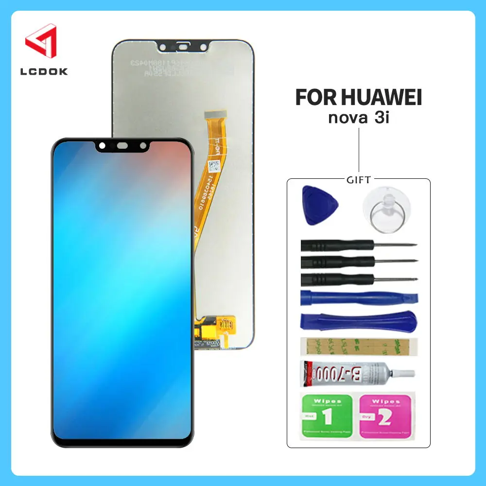 Высококачественный ЖК дисплей для huawei P Smart Plus Nova 3 3i + INE LX1 L21 с сенсорным экраном