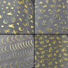 Высокое качество Nail Art наклейки клей золотой цветок звездное небо любовь, с принтом бабочки, украшения для ногтей, наклейки для украшения из фольги