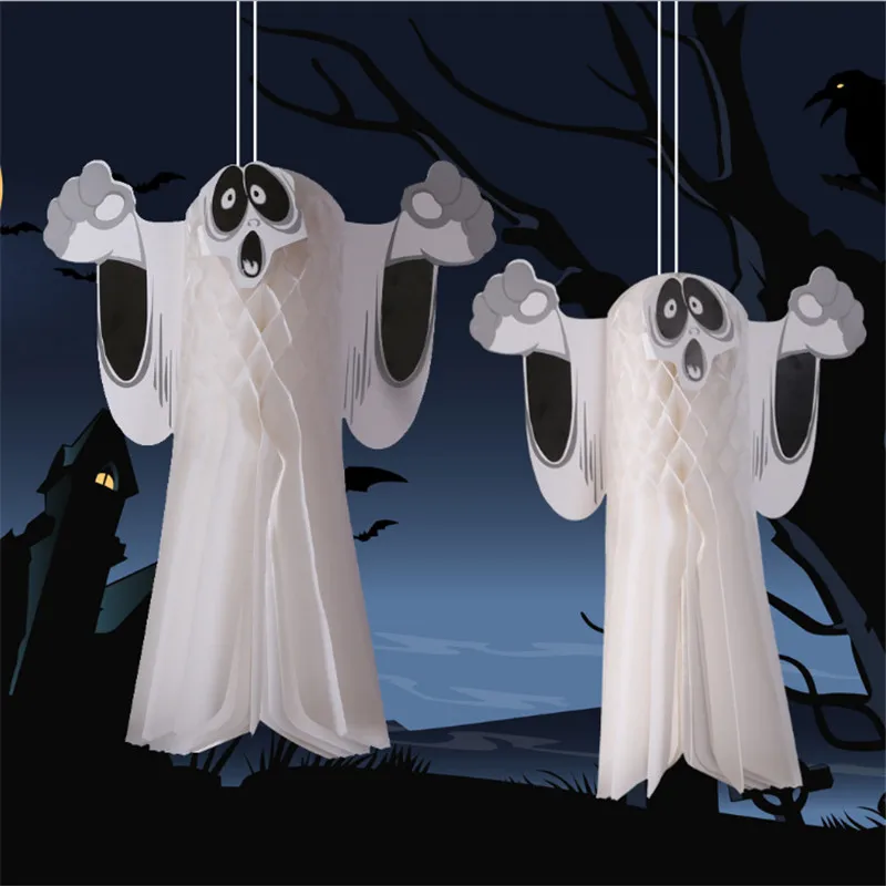 1 шт. атмосфера Хэллоуина украшения кулон призрак Крытый одеваются белый Призрак