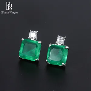 Серьги-гвоздики женские из серебра 925 пробы, 8 х8 мм