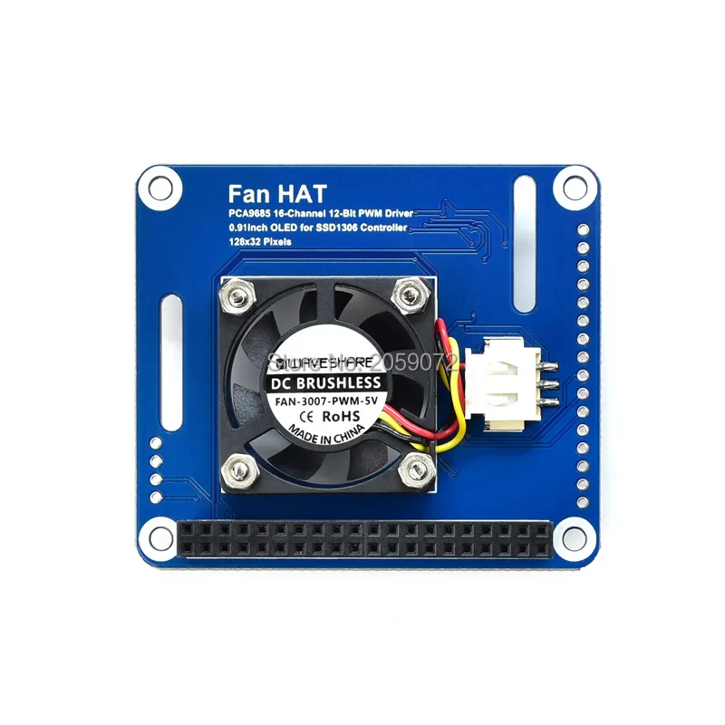 

Raspberry Pi PWM Controlled Fan HAT I2C Temperature Monitor