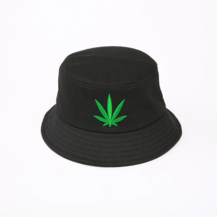 

Men Women Maple Leaf Bucket Hat Hip Hop Fisherman Panama Hats Embroidery Cotton Outdoor Summer Casual Visor Bucket Cap