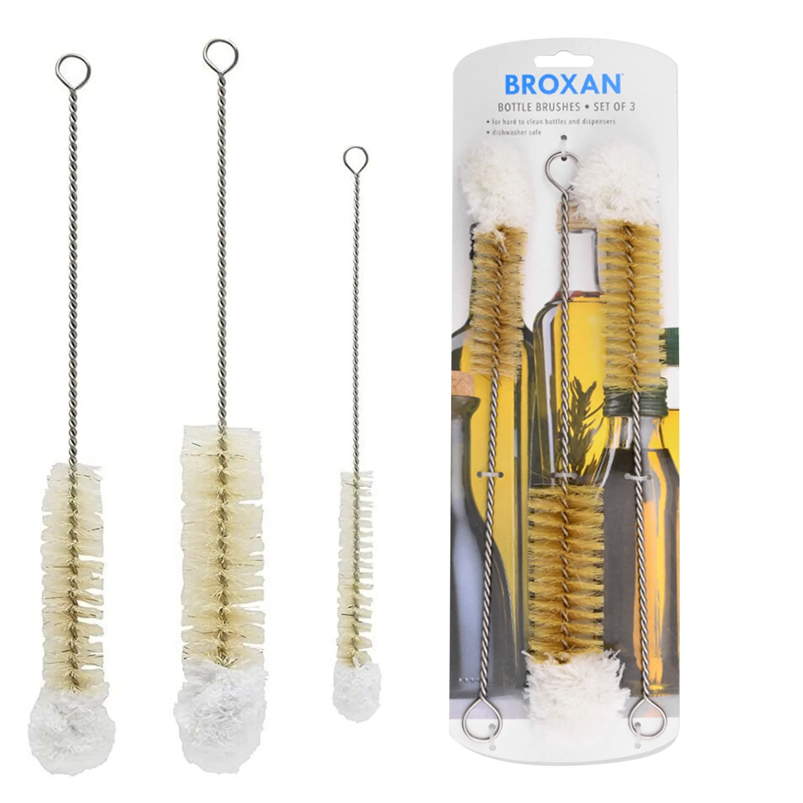 

3Pcs Long Soft Tip Bottle Cleaning Sink Baby Bottle Brush Flexible Spout Pipe Bathroom Cleaner All-Purpose