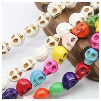 6x88x1010x12mm white multicolor skull turkey turquoises loose beads for diy necklace bracelet jewelry making design women girl